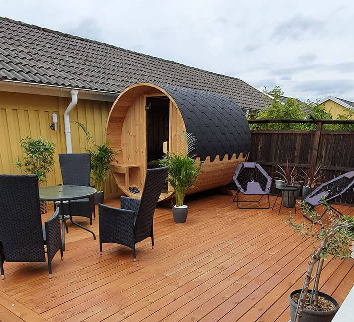 Jalora Lounge 240 Barrel Sauna - Stel zelf samen