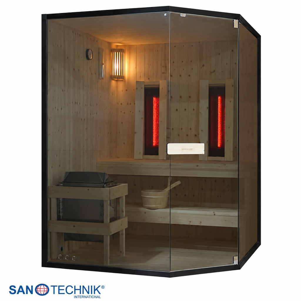 Combi Sauna - GLACIER XL - Finse sauna met Full Spectrum infraroodstralers