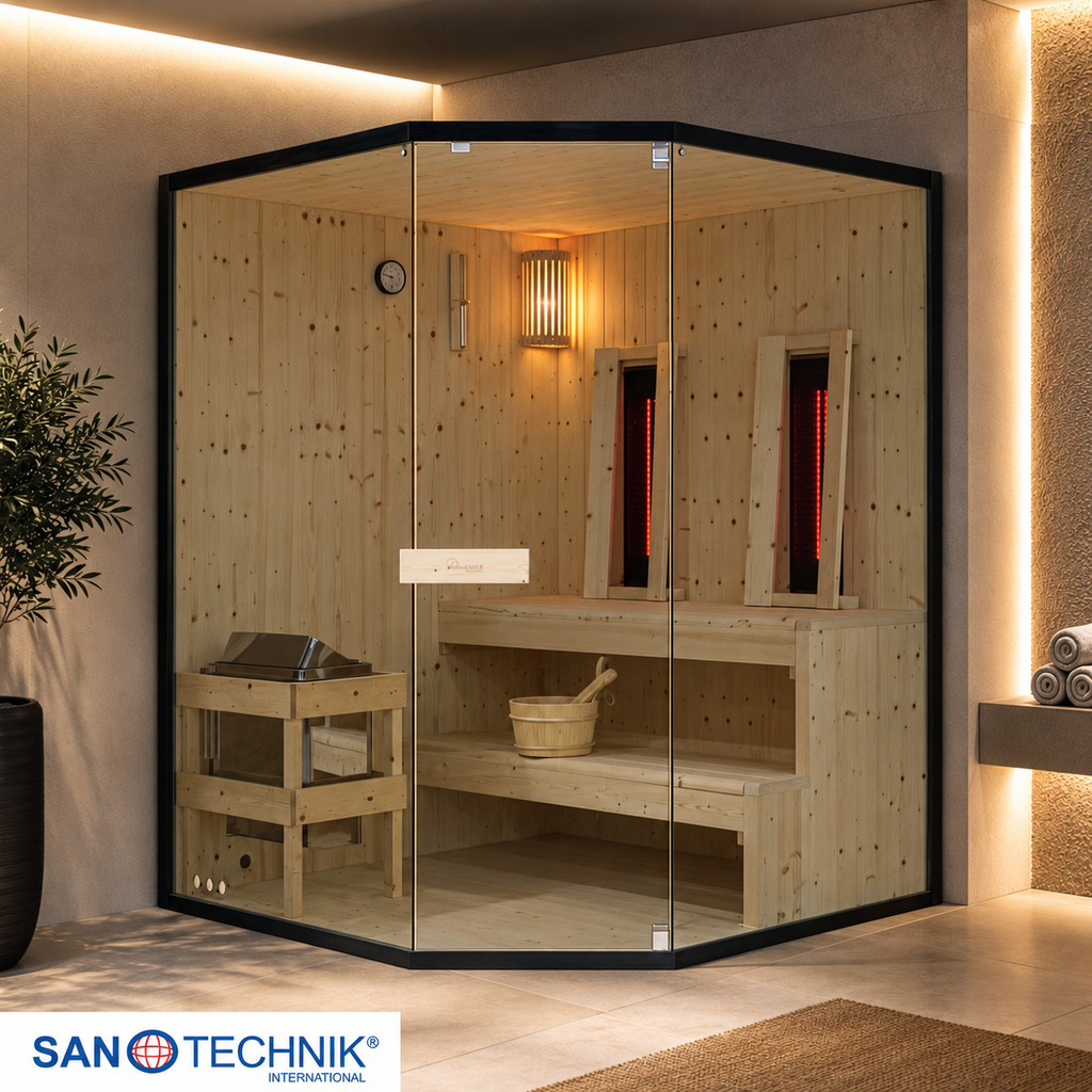 Combi Sauna - GLACIER XL - Finse sauna met Full Spectrum infraroodstralers