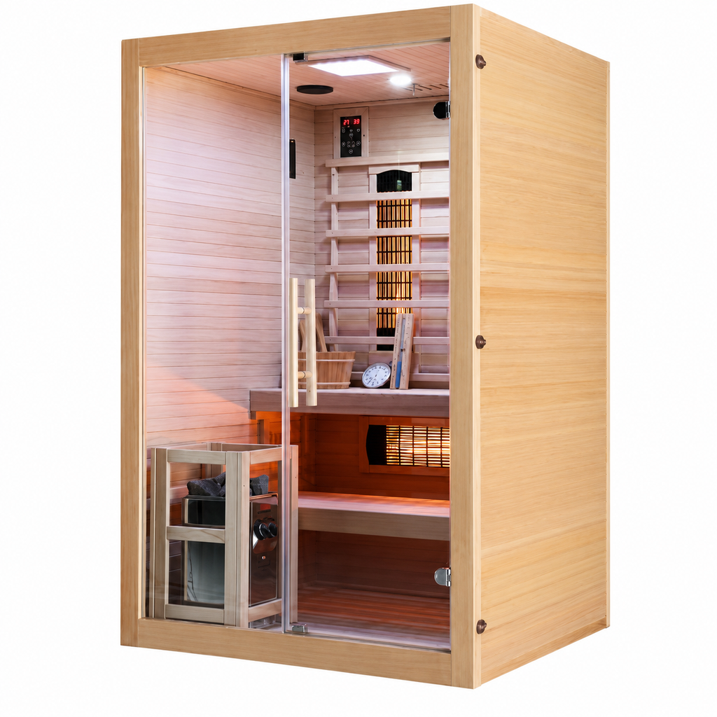 Combi Sauna - TWIN COMBI - Finse sauna met Full Spectrum infraroodstralers