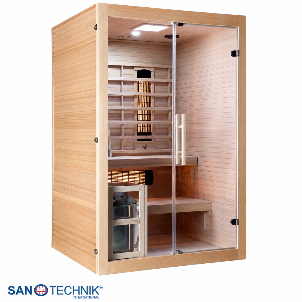 Combi Sauna - TWIN COMBI - Finse sauna met Full Spectrum infraroodstralers
