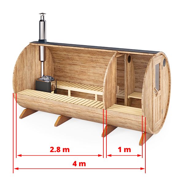 Barrel Sauna - Jalora Suite 400 | Met Kleedruimte