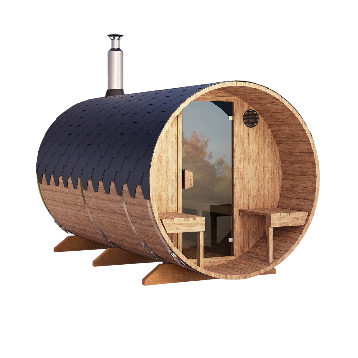 Jalora Lounge 360 Barrel Sauna - Stel zelf samen