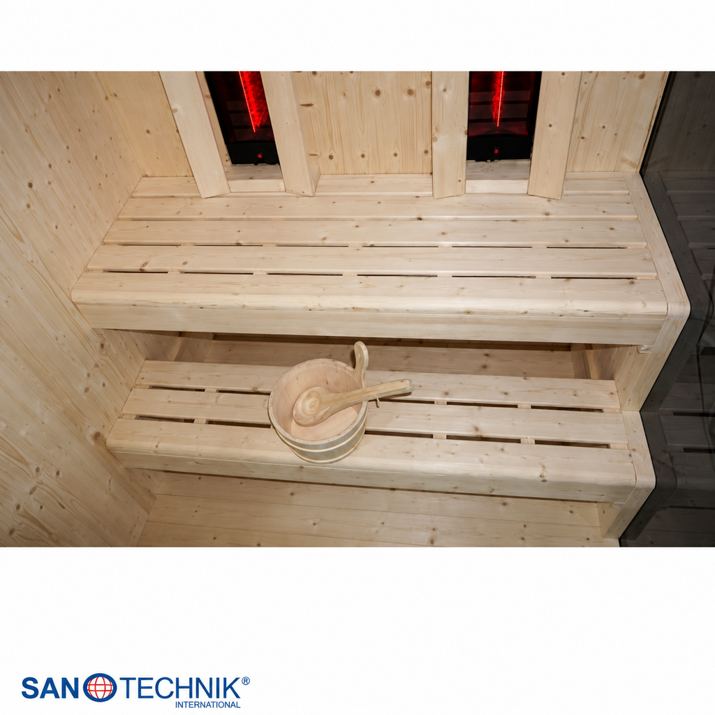 Combi Sauna - GLACIER XL - Finse sauna met Full Spectrum infraroodstralers