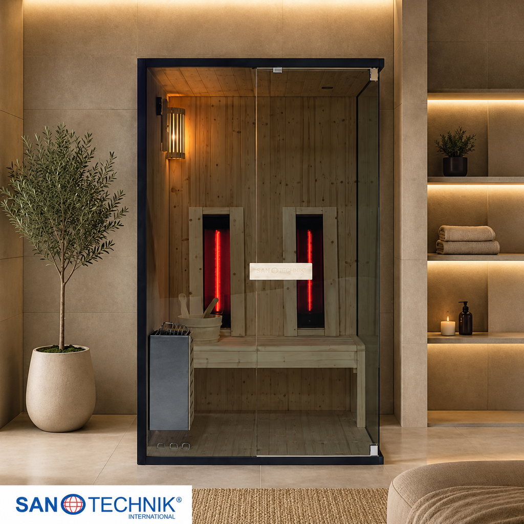 Combi Sauna - GLACIER M - Finse sauna met Full Spectrum infraroodstralers