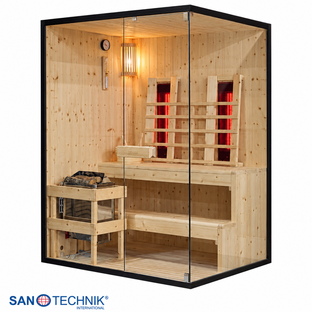 Combi Sauna - GLACIER L - Finse sauna met Full Spectrum infraroodstralers