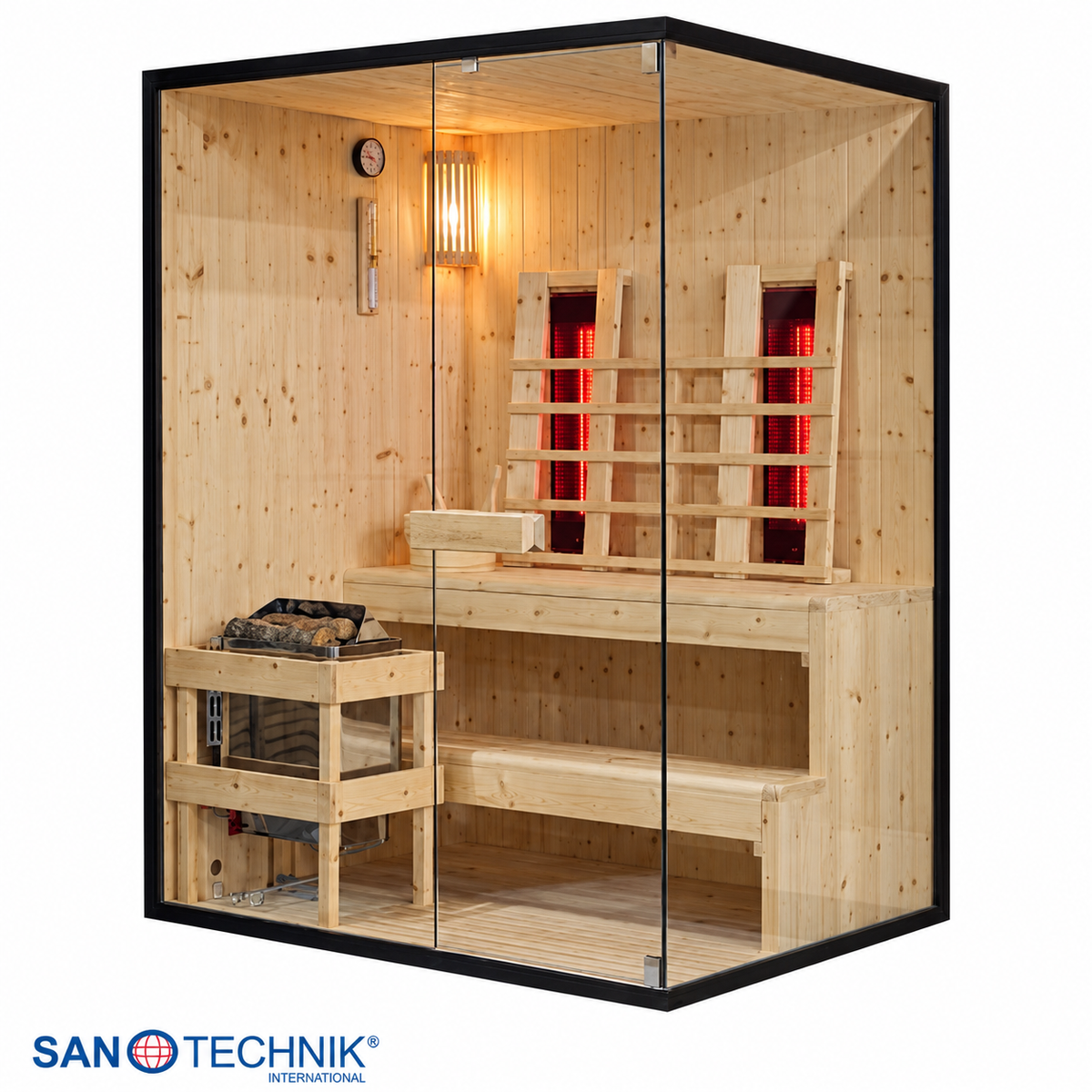 Combi Sauna - GLACIER L - Finse sauna met Full Spectrum infraroodstralers