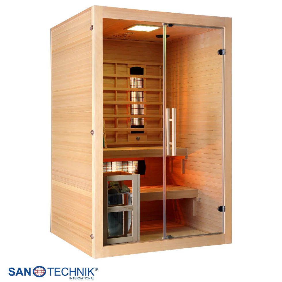 Combi Sauna - TWIN COMBI - Finse sauna met Full Spectrum infraroodstralers