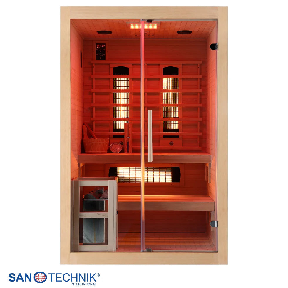 Combi Sauna - TWIN COMBI - Finse sauna met Full Spectrum infraroodstralers