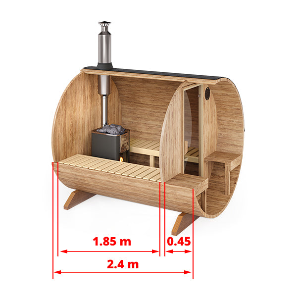 Jalora Lounge 240 Barrel Sauna - Stel zelf samen
