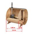 Jalora Lounge 240 Barrel Sauna - Stel zelf samen