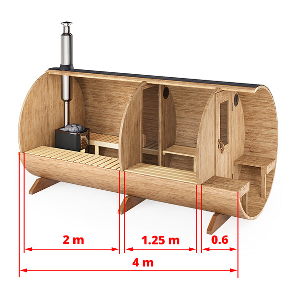 Jalora Grand 400 Barrel Sauna - Stel zelf samen