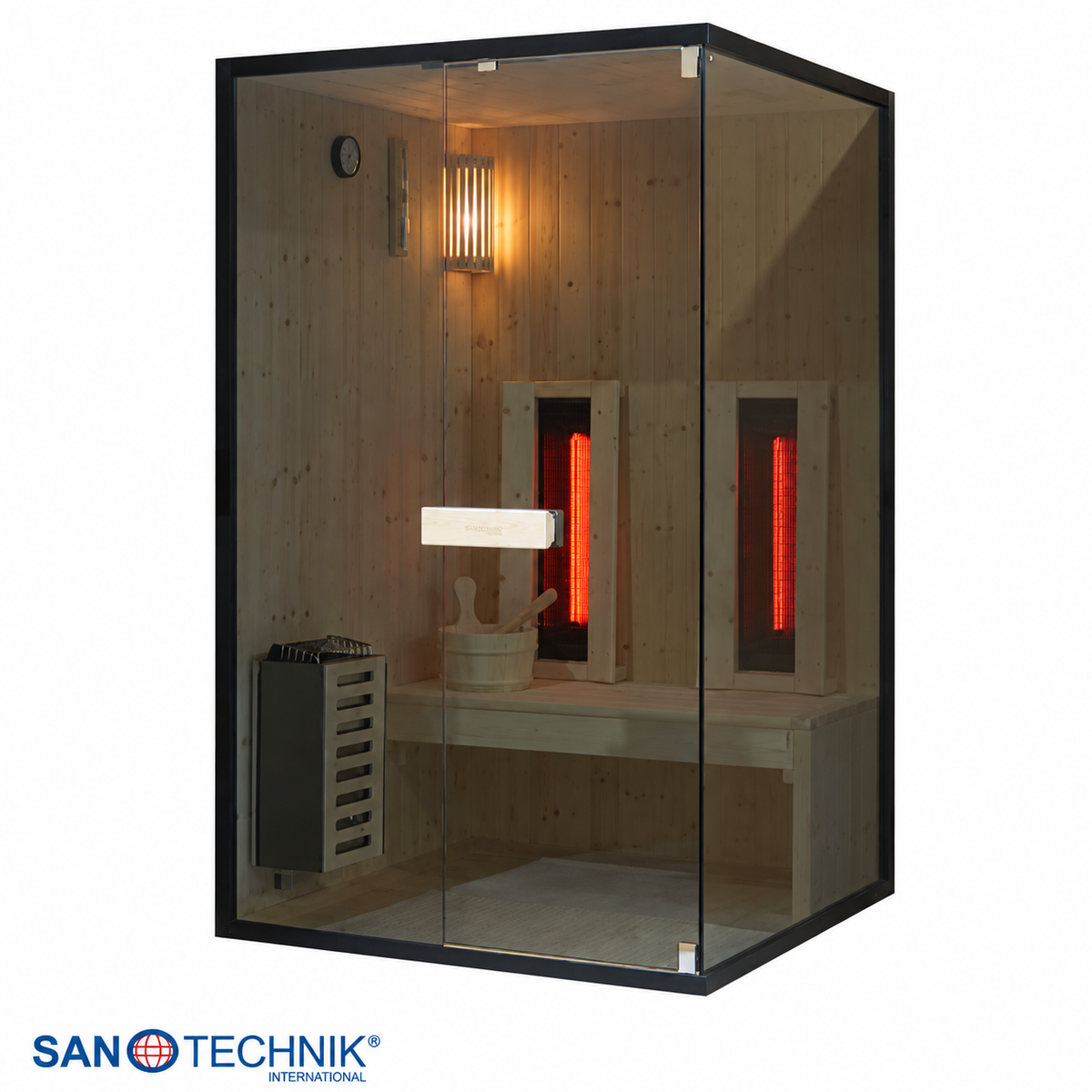 Combi Sauna - GLACIER M - Finse sauna met Full Spectrum infraroodstralers