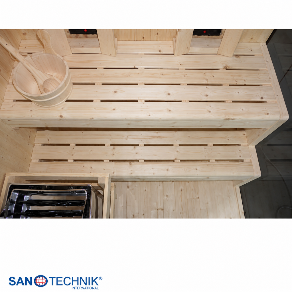 Combi Sauna - GLACIER L - Finse sauna met Full Spectrum infraroodstralers