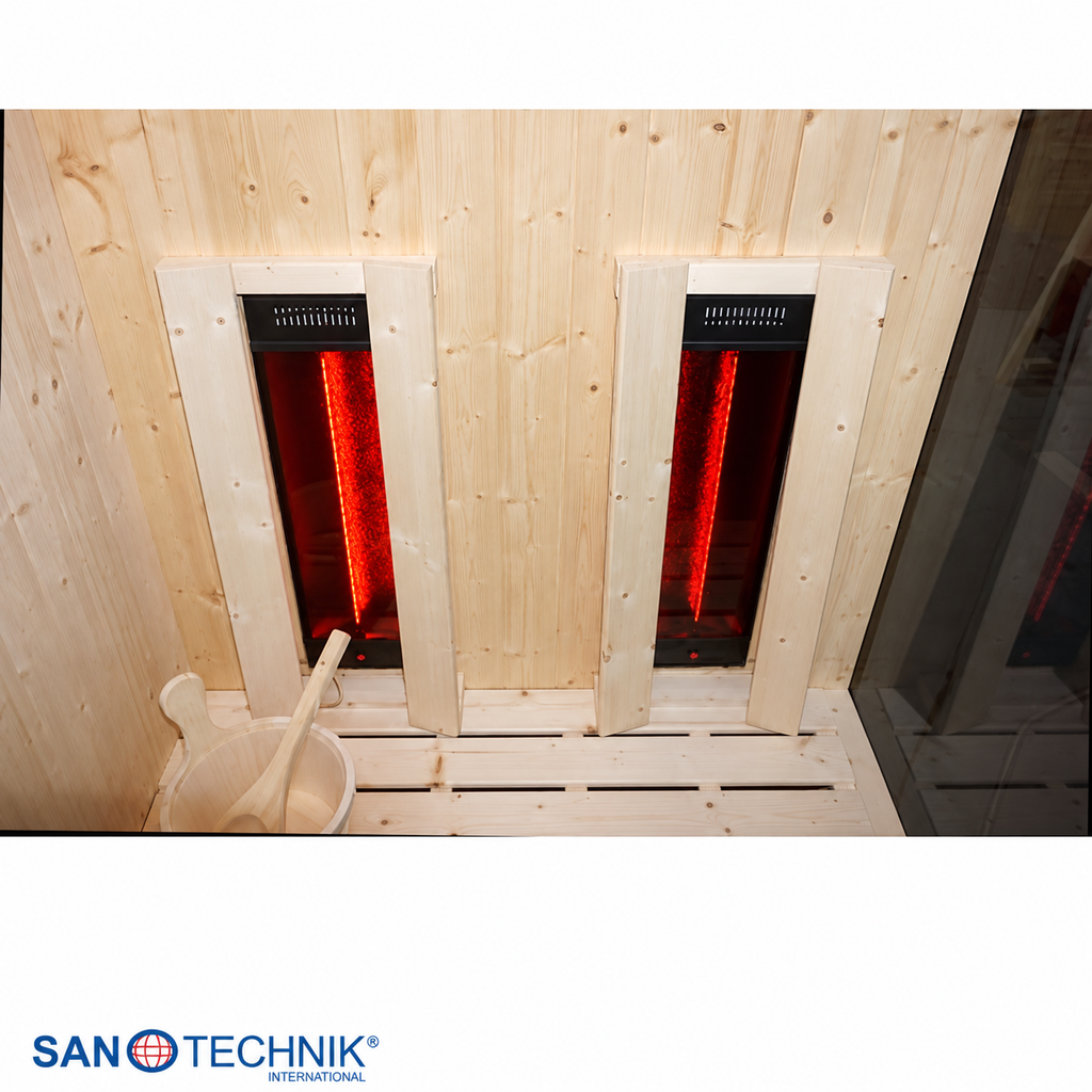 Combi Sauna - GLACIER M - Finse sauna met Full Spectrum infraroodstralers
