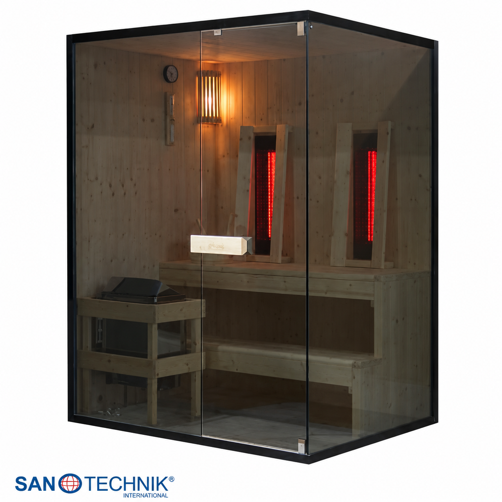 Combi Sauna - GLACIER L - Finse sauna met Full Spectrum infraroodstralers