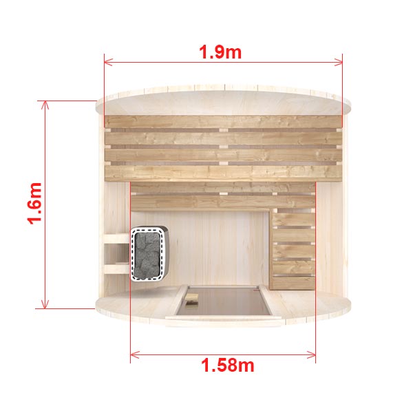 Jalora Pure 160 Barrel Sauna - Stel zelf samen