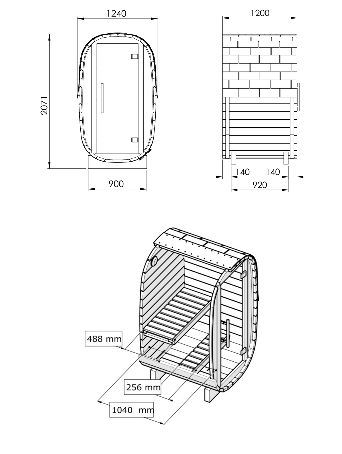 Jalora ARC Buitensauna - Stel zelf samen