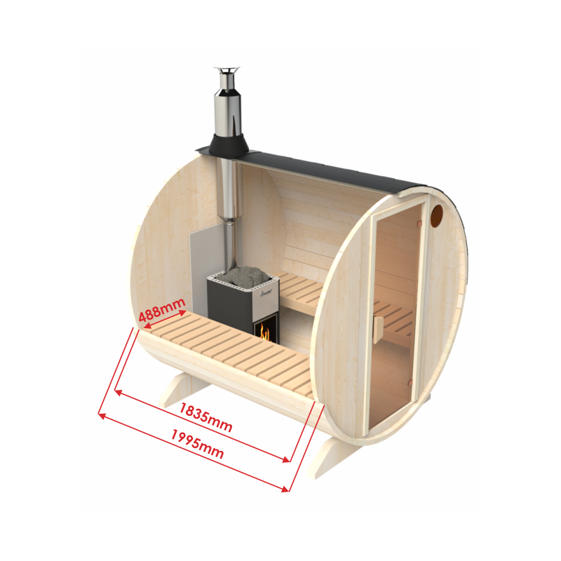 Jalora Pure 200 Barrel Sauna - Stel zelf samen
