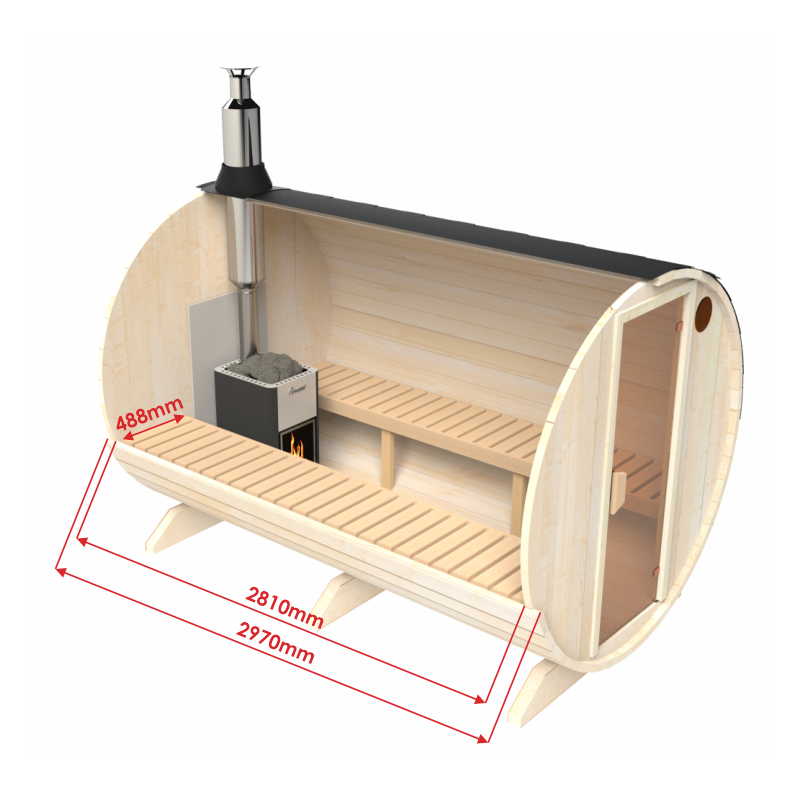 Jalora Pure 300 Barrel Sauna - Stel zelf samen