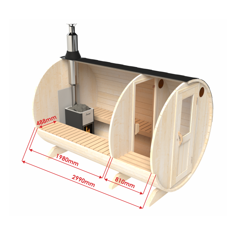 Jalora Suite 300 Barrel Sauna - Stel zelf samen