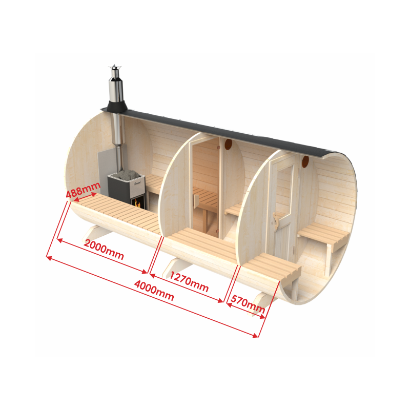Jalora Grand 400 Barrel Sauna - Stel zelf samen